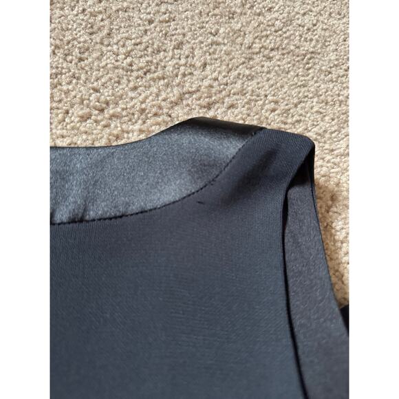 Vintage Ann Taylor Loft Y2K Babydoll Dress 90s Grunge Romantic Black Preppy - Picture 5 of 6